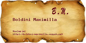 Boldini Maximilla névjegykártya